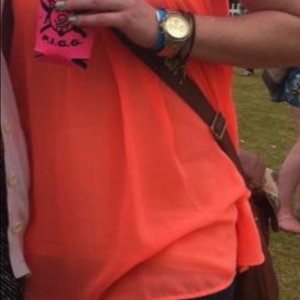 Sheer orange tank - Picture 3 of 6
